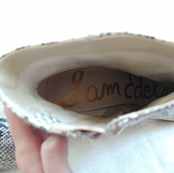 Sam Edelman Hilty Snakeskin Ankle Boots - Picture 4 of 4